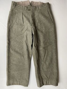 CBV Karlskrona Wool Swedish Military Army Trouser Men's 32x25 Green Vtg Altered